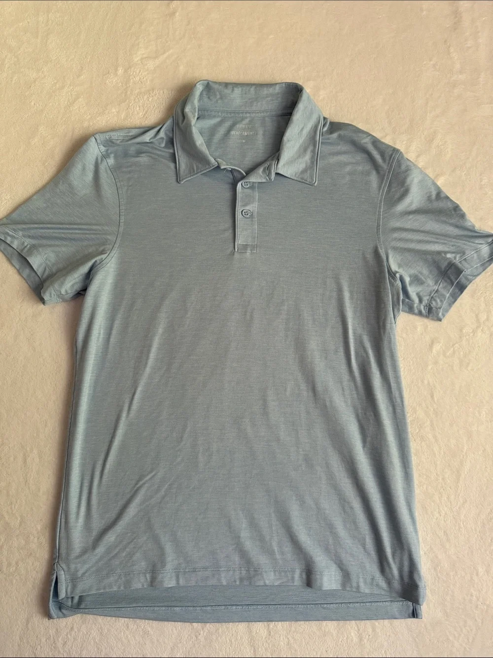 J. Crew Pale Blue Short Sleeve Performance Polo